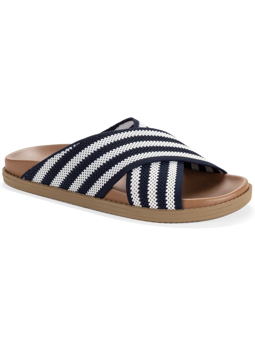 Style Co Womens Shoes Roryy Knit X-Band Foot Blue Stripe 7.5M